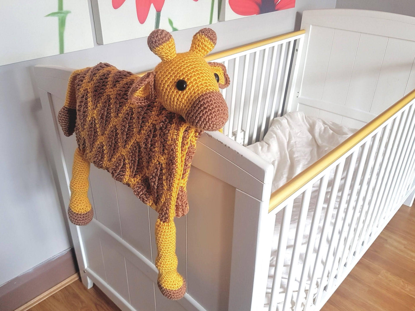 3in1 Safari Giraffe Folding Baby Blanket Crochet Pattern | Stroller Pram Toy Security Blanket Lovey | Baby Shower Gift For Boy Girl Present