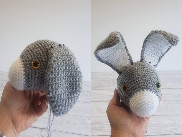 3in1 Woodland Bunny Baby Blanket Crochet Pattern | Bunny Rabbit Blanket Pram Toy Security Blanket Lovey Baby Shower Gift Boy Amigurumi Bunny
