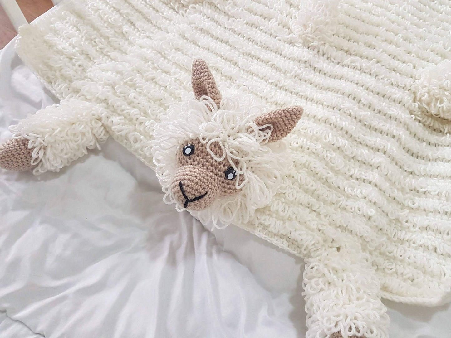 3in1 Llama Baby Blanket Crochet Pattern | Alpaca Llama Blanket Stroller Pram Toy Security Blanket Lovey Baby Shower Gift Boy Amigurumi Llama