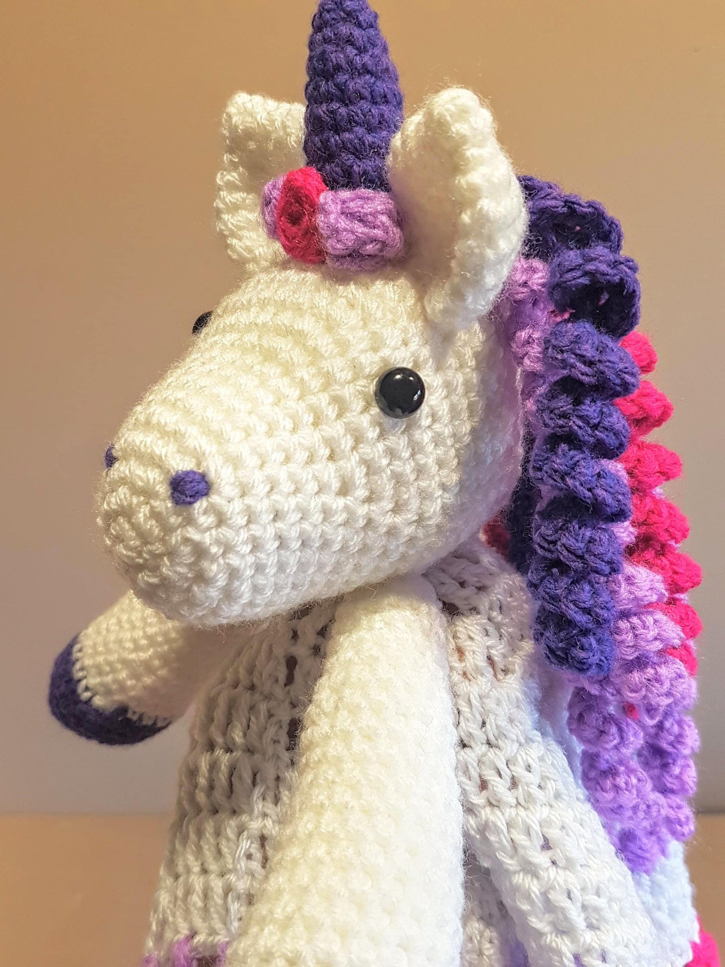 Maria The Unicorn Baby Lovey Security Blanket Crochet Pattern