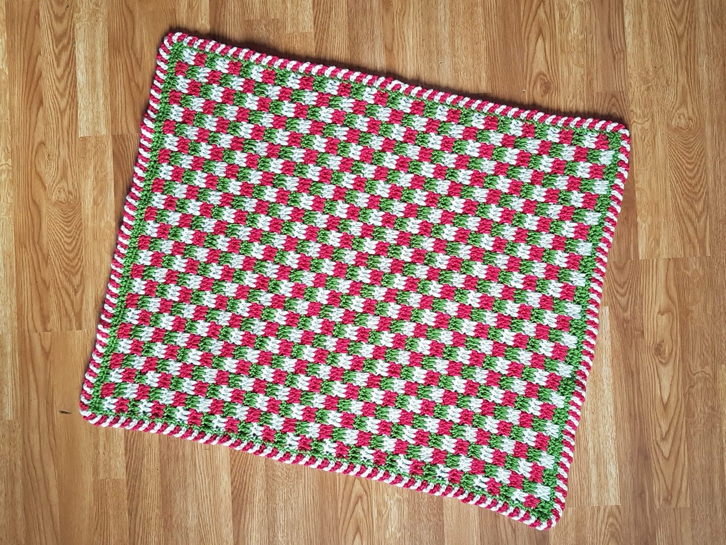 Easy Crochet Baby’s First Christmas Blanket Crochet Pattern - Simple Baby Afghan - Nursery Cot Crochet Blanket For Babies - Baby Shower Gift