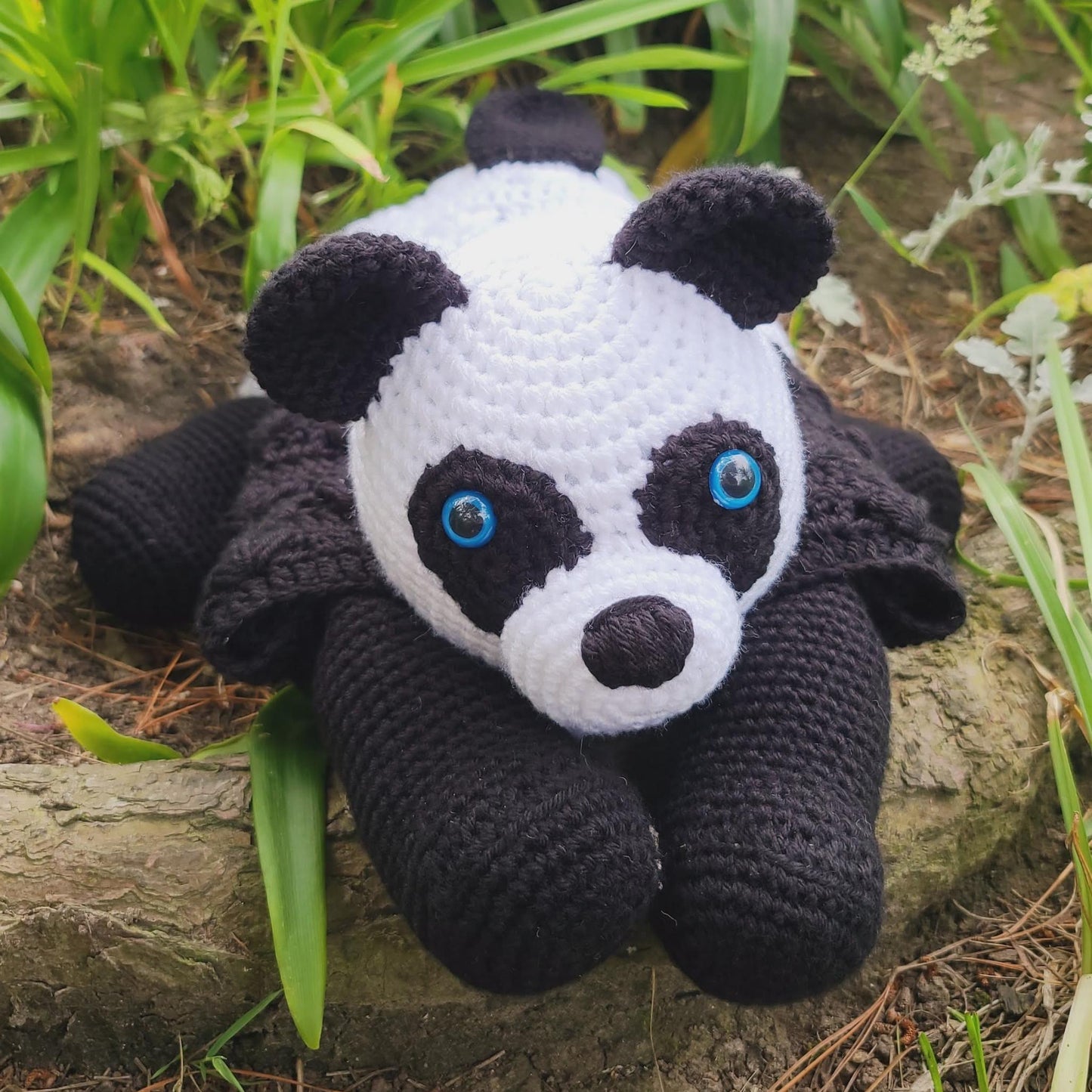 3in1 Jungle Panda Folding Baby Blanket Crochet Pattern | Amigurumi Panda Blanket | Pram Crochet Blanket Toy Lovey Baby Shower Gift Birthday