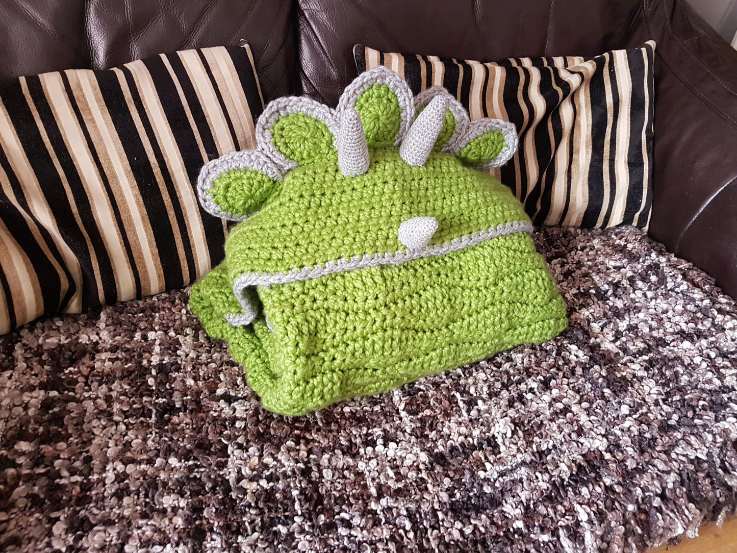 2 in 1 Hooded Dinosaur Blanket Triceratops or Stegosaurus in Adult and Child Sizes CROCHET PATTERN Wearable Blanket Christmas Birthday Gift