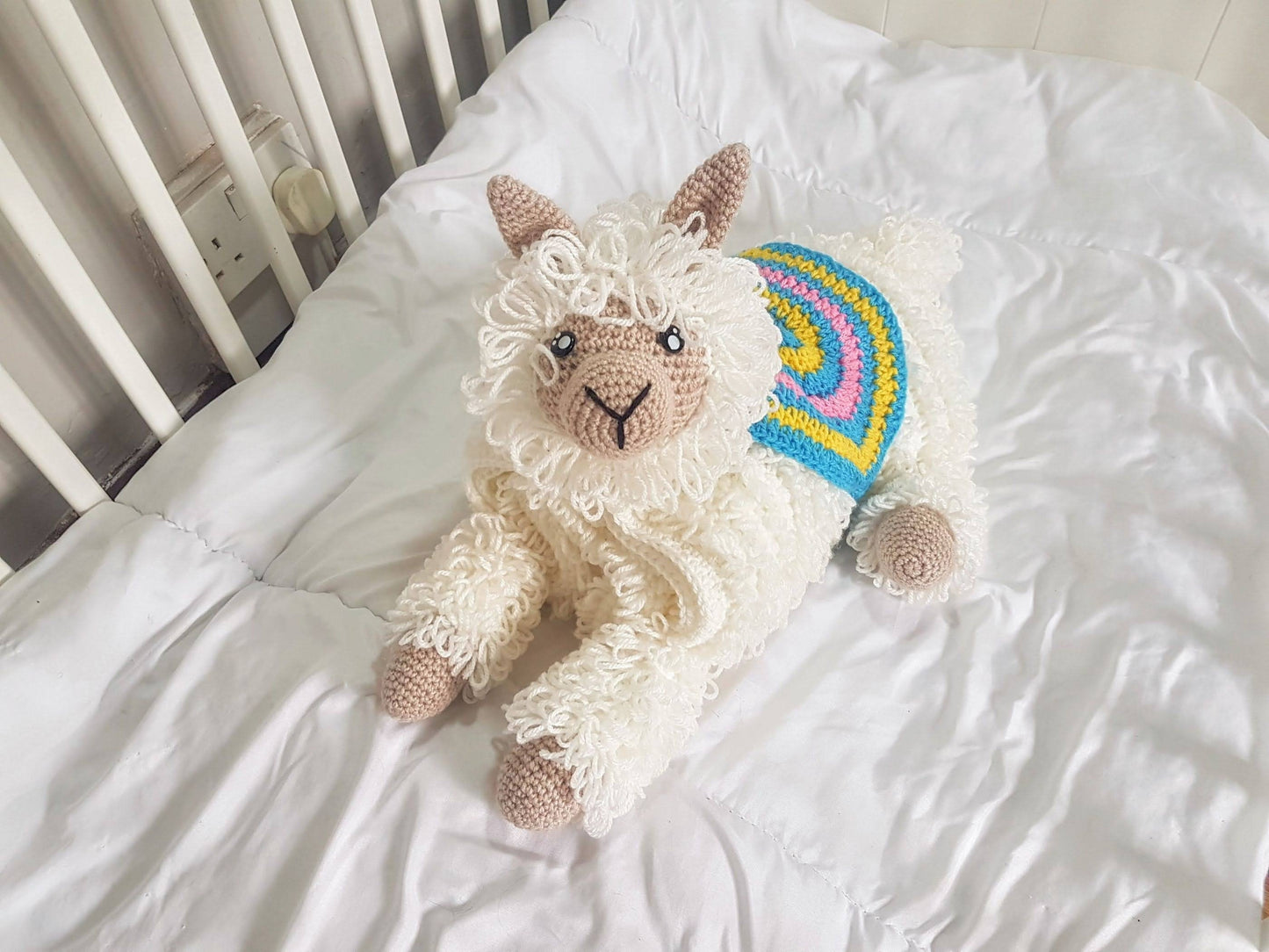 Llama Baby Blanket & 2 Lovey Baby Shower Gift CROCHET PATTERN Multipurpose Blanket Toy Play Mat Baby Security Blanket Stroller Cot Blanket