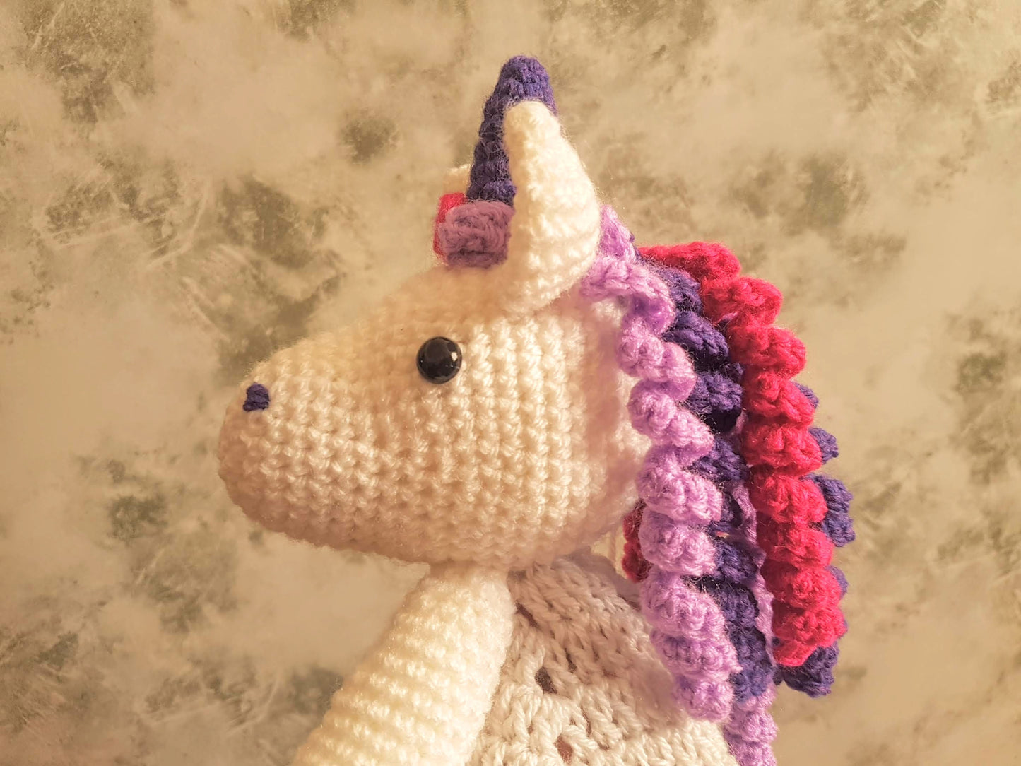 Maria The Unicorn Baby Lovey Security Blanket Crochet Pattern