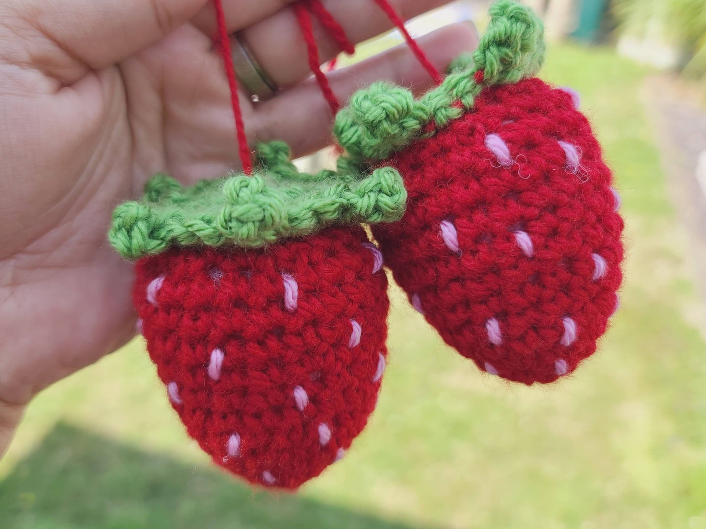 Strawberry Crochet Pattern | Amigurumi Giant Strawberry Pattern Crochet Strawberry Fruit Keychain Pattern Birthday Gift Strawberry Baby Toy