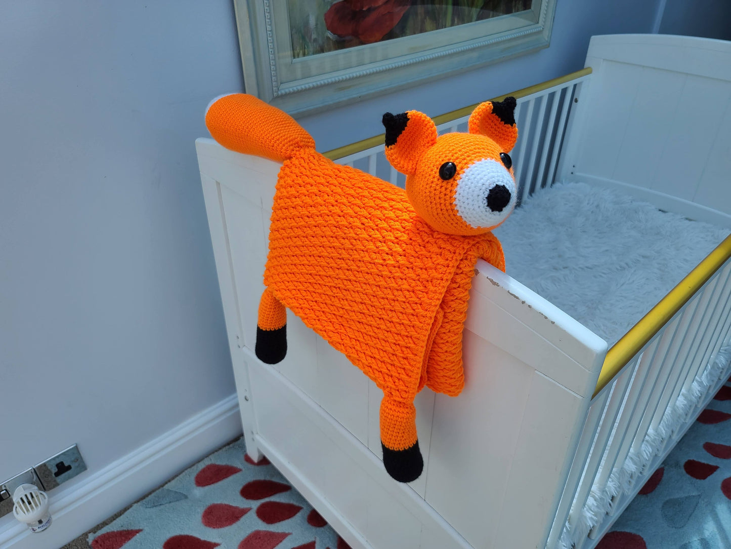 3 in 1 Woodland Fox Baby Blanket Toy Lovey Crochet Pattern Pram Blanket Baby Gift Woodland Animal Collection Folding Blanket