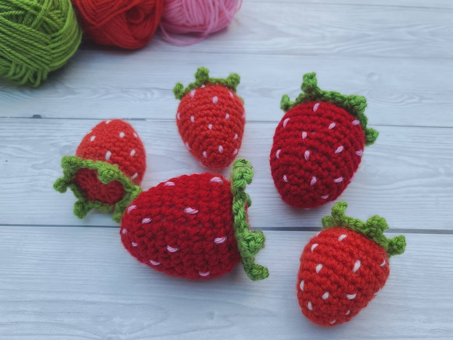 Strawberry Crochet Pattern | Amigurumi Giant Strawberry Pattern Crochet Strawberry Fruit Keychain Pattern Birthday Gift Strawberry Baby Toy