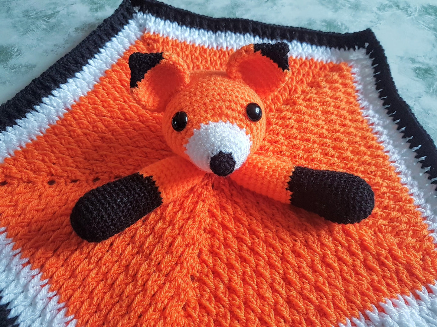 Foxy Fox Lovey Security Blanket Crochet Pattern With A Second Option For Beginners - Woodland Animal Fox Comforter - Baby Shower Gift