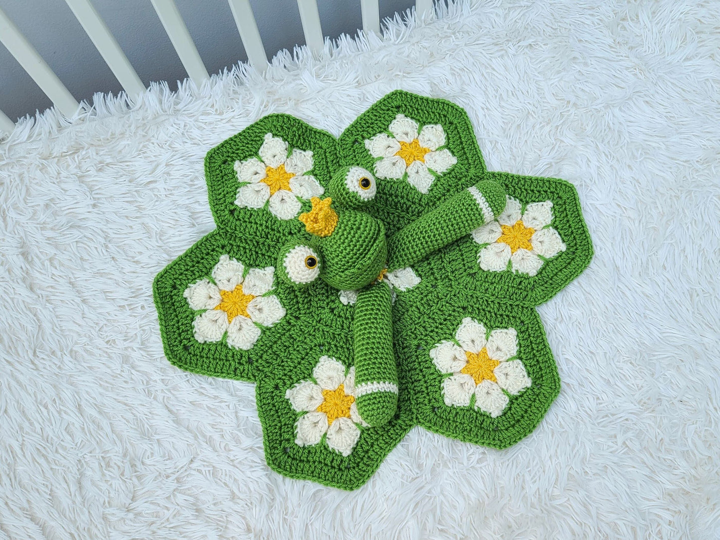 Froggy Frog Lovey Baby Blanket Comforter Security Blanket Crochet Pattern | Baby Shower Gift Prince Frog Baby Lovey Pattern Amigurumi Toy