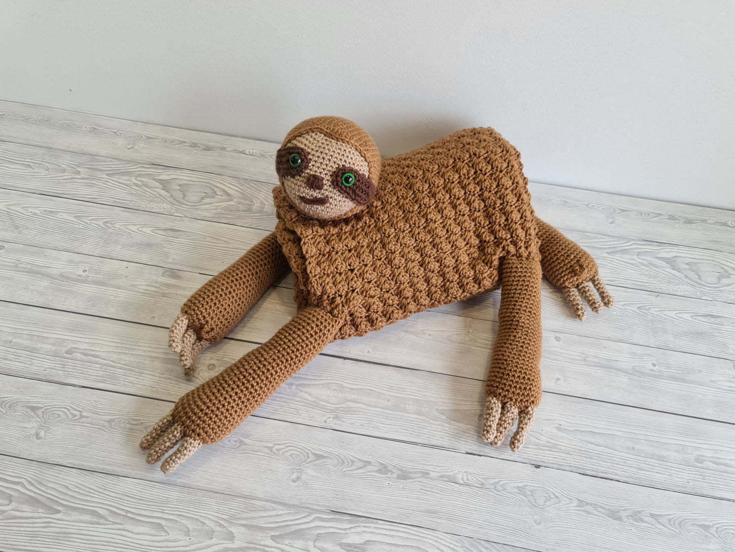 3in1 Jungle Sloth Folding Baby Blanket Crochet Pattern | Pram Toy Security Blanket Lovey Sloth Baby Shower Baby Gift Birthday Nursery Decor