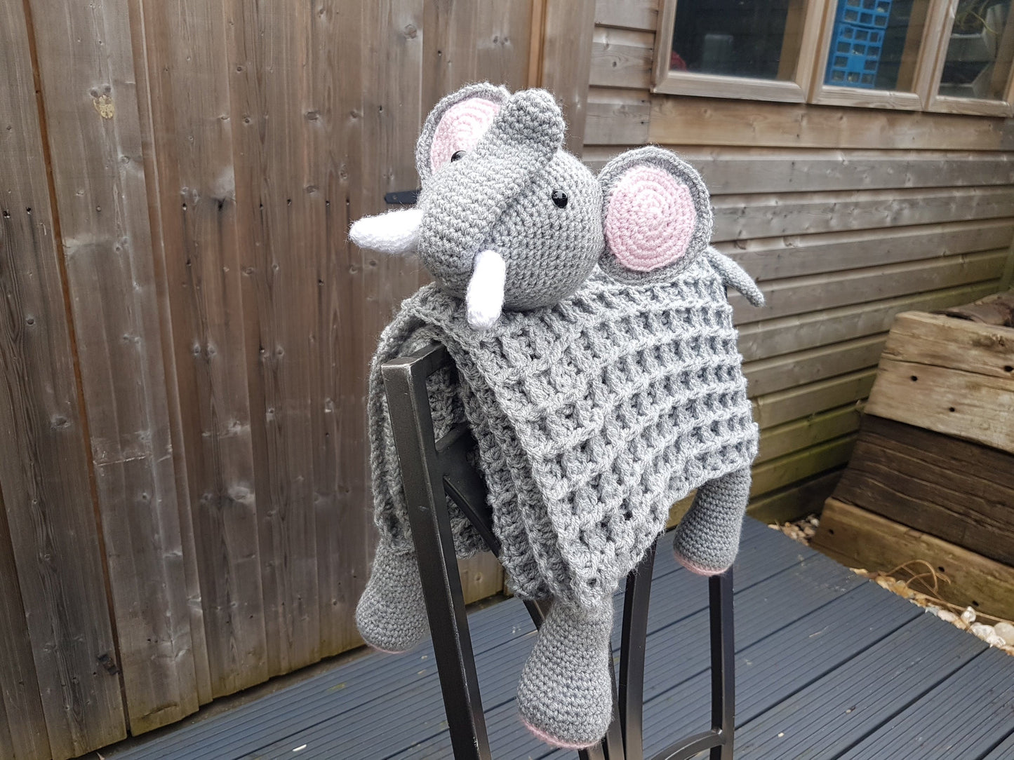 3in1 Safari Elephant Baby Blanket Crochet Pattern | Elephant Amigurumi Blanket Cuddle Play Blanket, Safari Nursery Blanket Baby Shower Gift