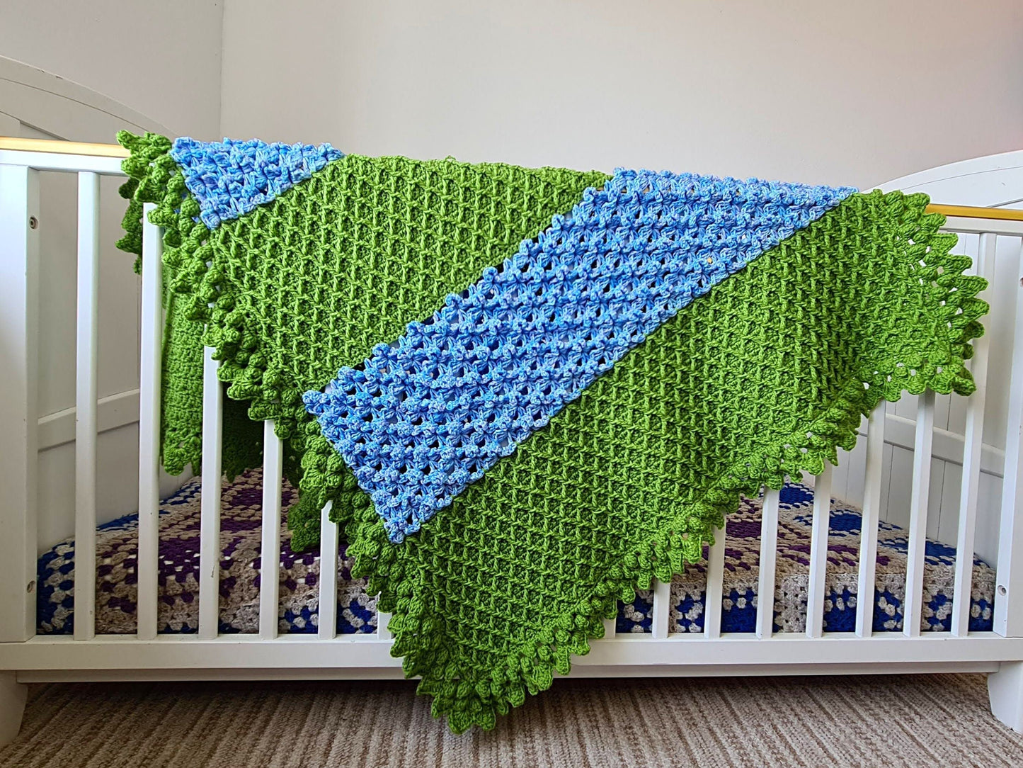 Trellis Flowers Baby Blanket Lapghan Crochet Pattern | Flower Blanket Baby Shower Gift Summer Crochet Afghan Birthday Baby Gift Christmas