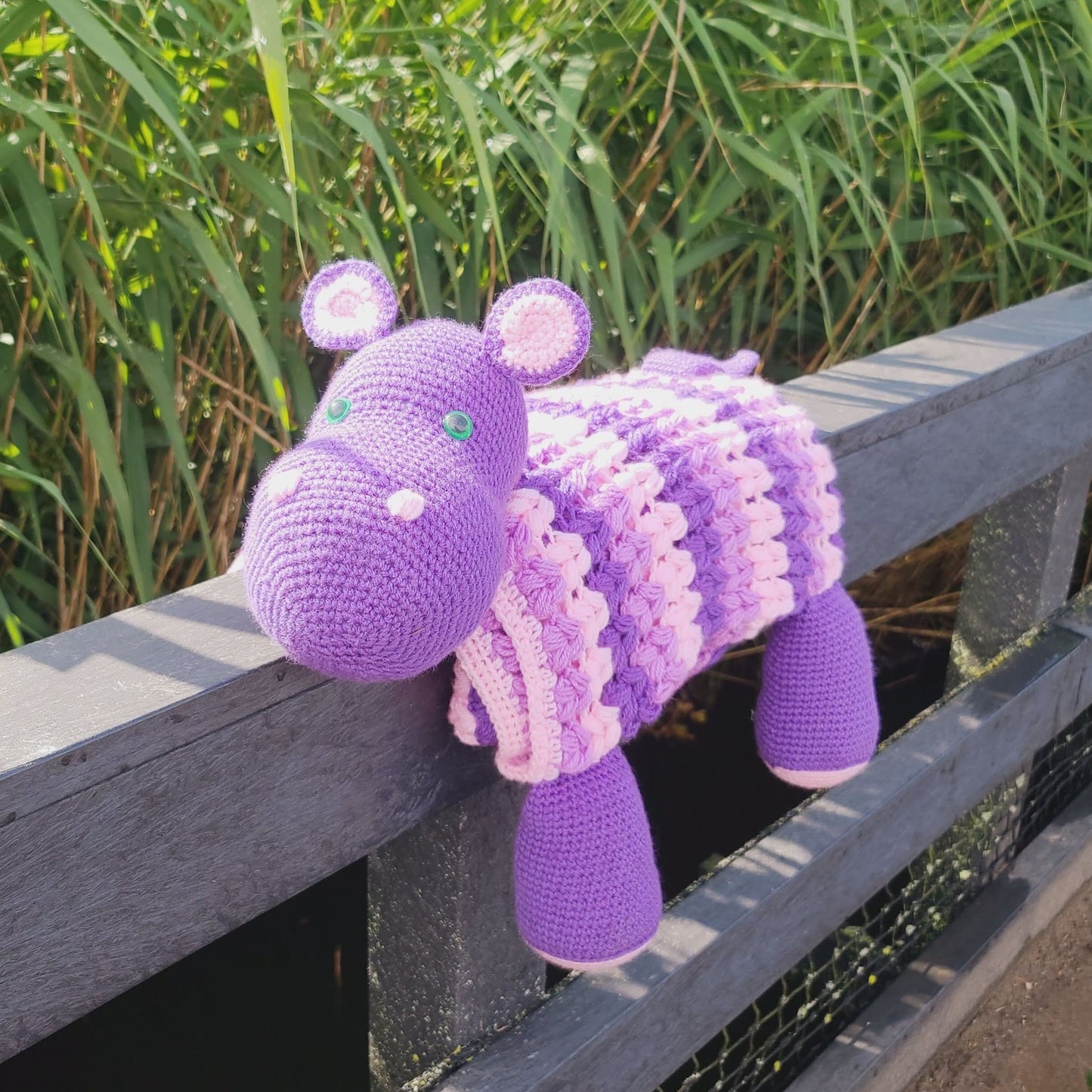 3in1 Safari Hippo Folding Baby Blanket Crochet Pattern | Amigurumi Hippo Blanket | Pram Crochet Blanket Toy Lovey Baby Shower Gift Birthday