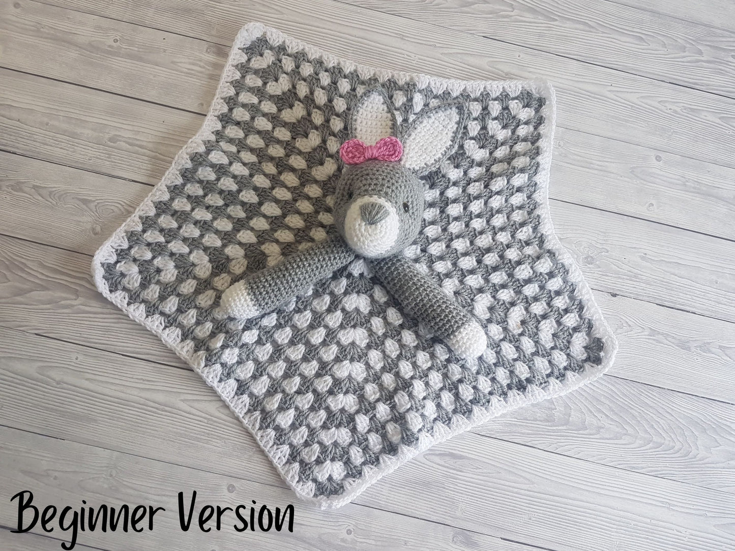 Bunny Baby Blanket & Lovey Baby Shower Set CROCHET PATTERN Multipurpose Blanket Toy Play Mat Baby Security Blanket Stroller Cot Blanket Gift