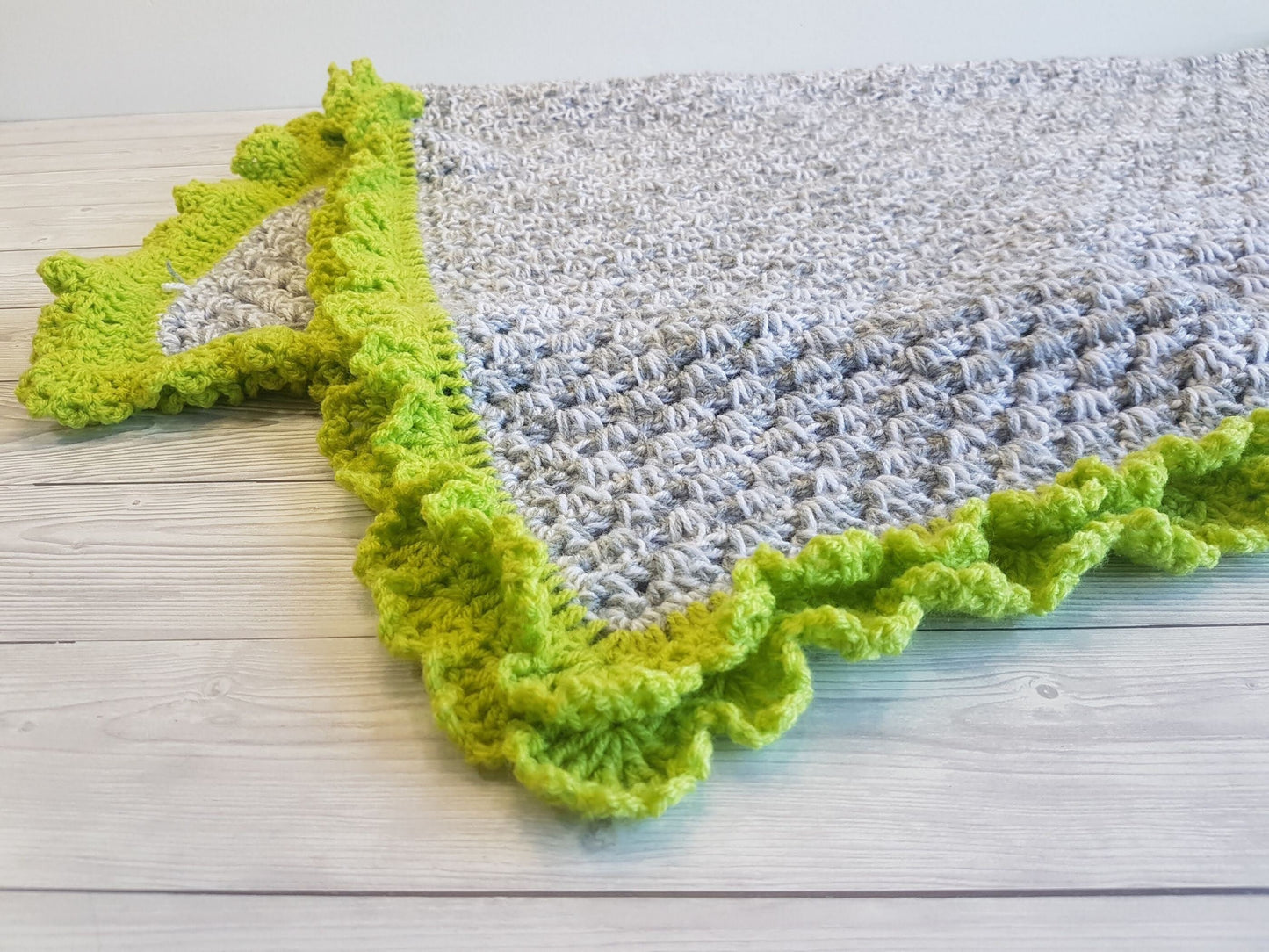 Spring Vibes Baby Blanket Lapghan Crochet Pattern | Scallops Blanket Baby Shower Gift Simple Easy Blanket Baby Gift Boy Christmas Birthday