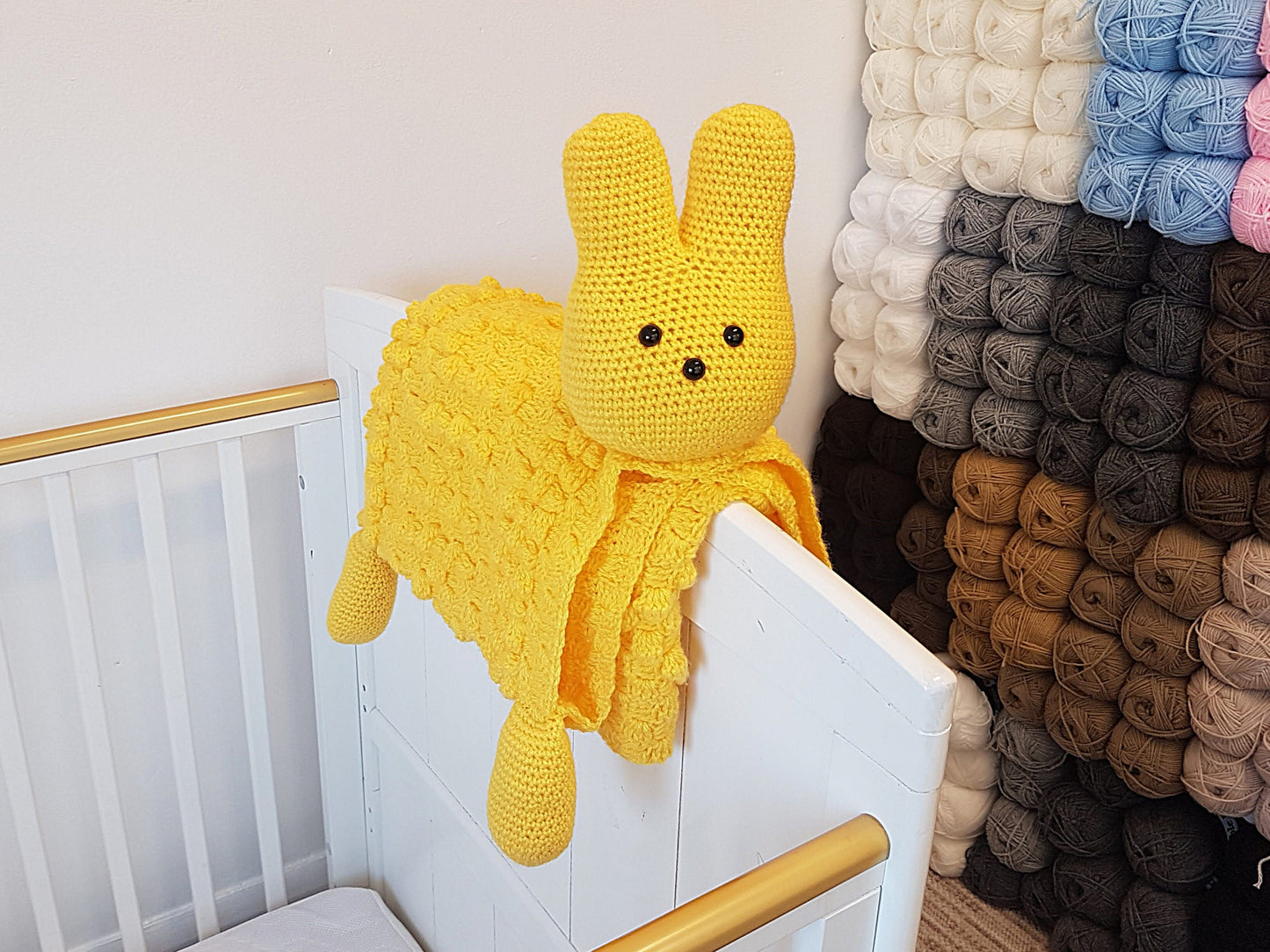 3in1 Easter Peep Bunny Baby Blanket Crochet Pattern | Bunny Blanket Crochet C2C Blanket Baby Shower Gift Yellow Easter Afghan Amigurumi Toy