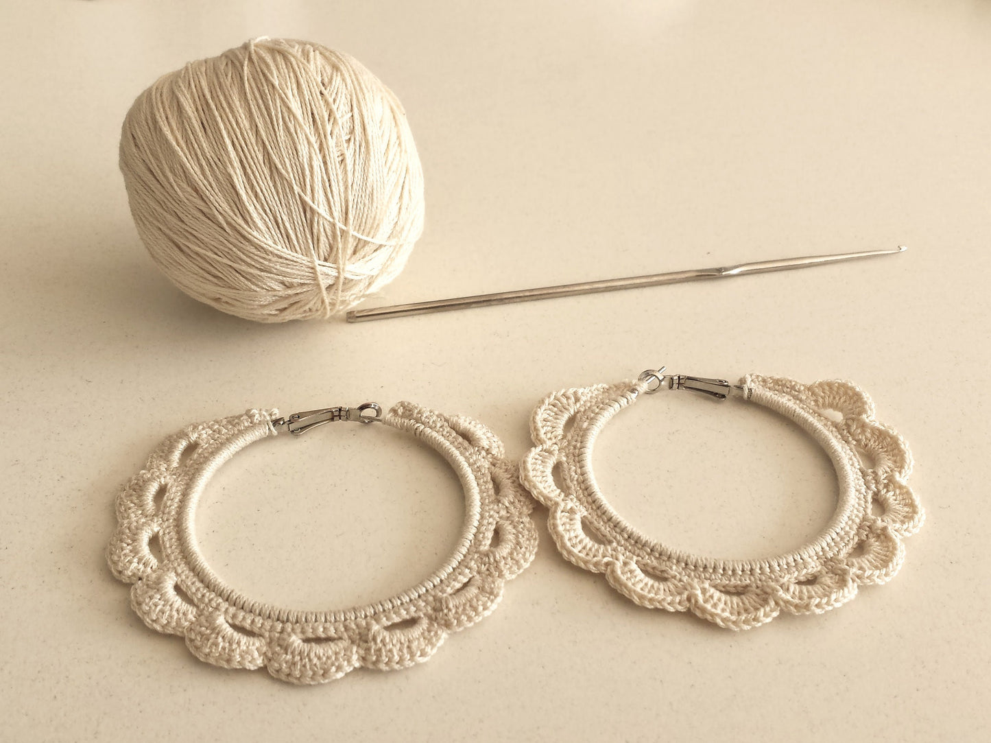 Quick & Easy Crochet Festival Hoop Earrings Pattern - Crochet Jewellery -