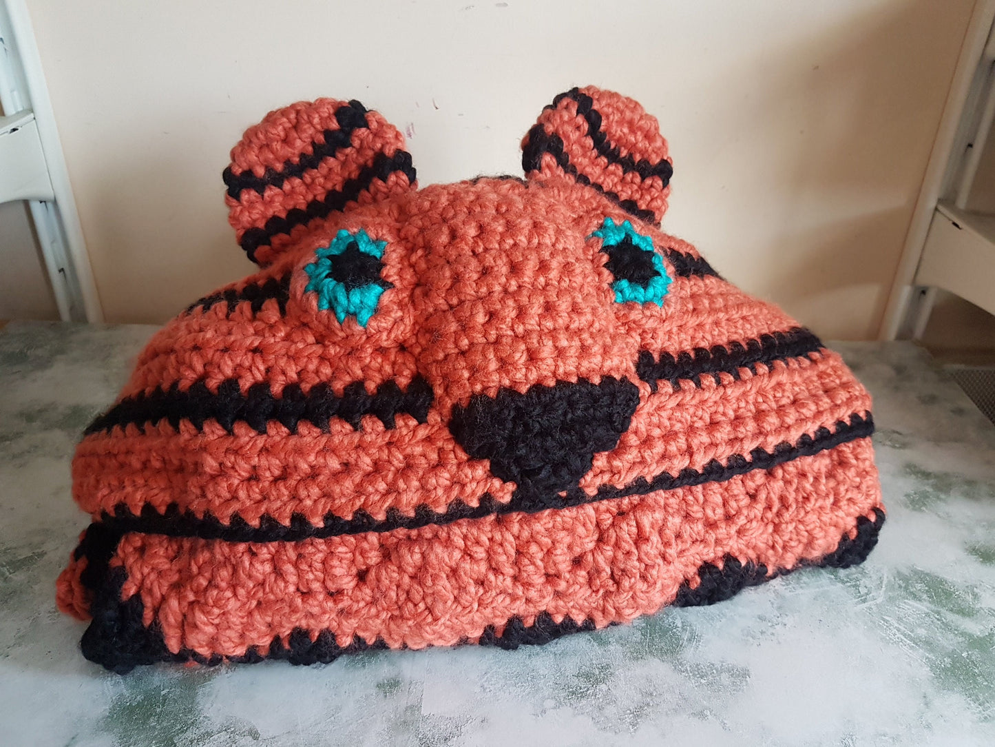 2in1 Safari Tiger Hooded Blanket Adult & Child Sizes CROCHET PATTERN | Animal Hooded Blanket | Wearable Blanket | Gift for Him Kids Blanket
