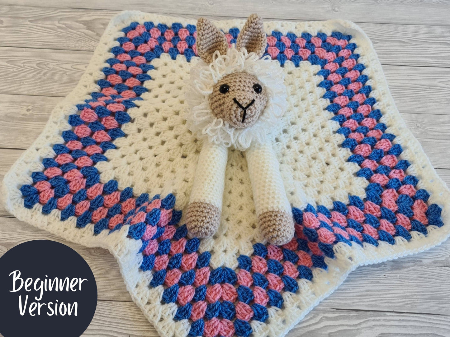 Lola & Luis Llama Lovey Blanket Crochet Patterns | Security Blanket Baby Shower Gift Alpaca Baby Lovey Cuddle Play Toy Amigurumi Baby Llama