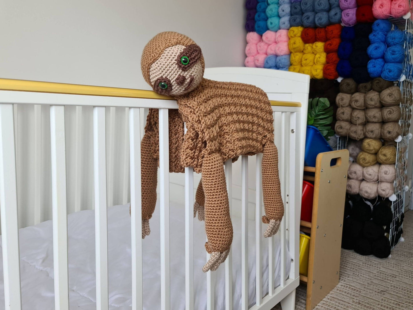 3in1 Jungle Sloth Folding Baby Blanket Crochet Pattern | Pram Toy Security Blanket Lovey Sloth Baby Shower Baby Gift Birthday Nursery Decor