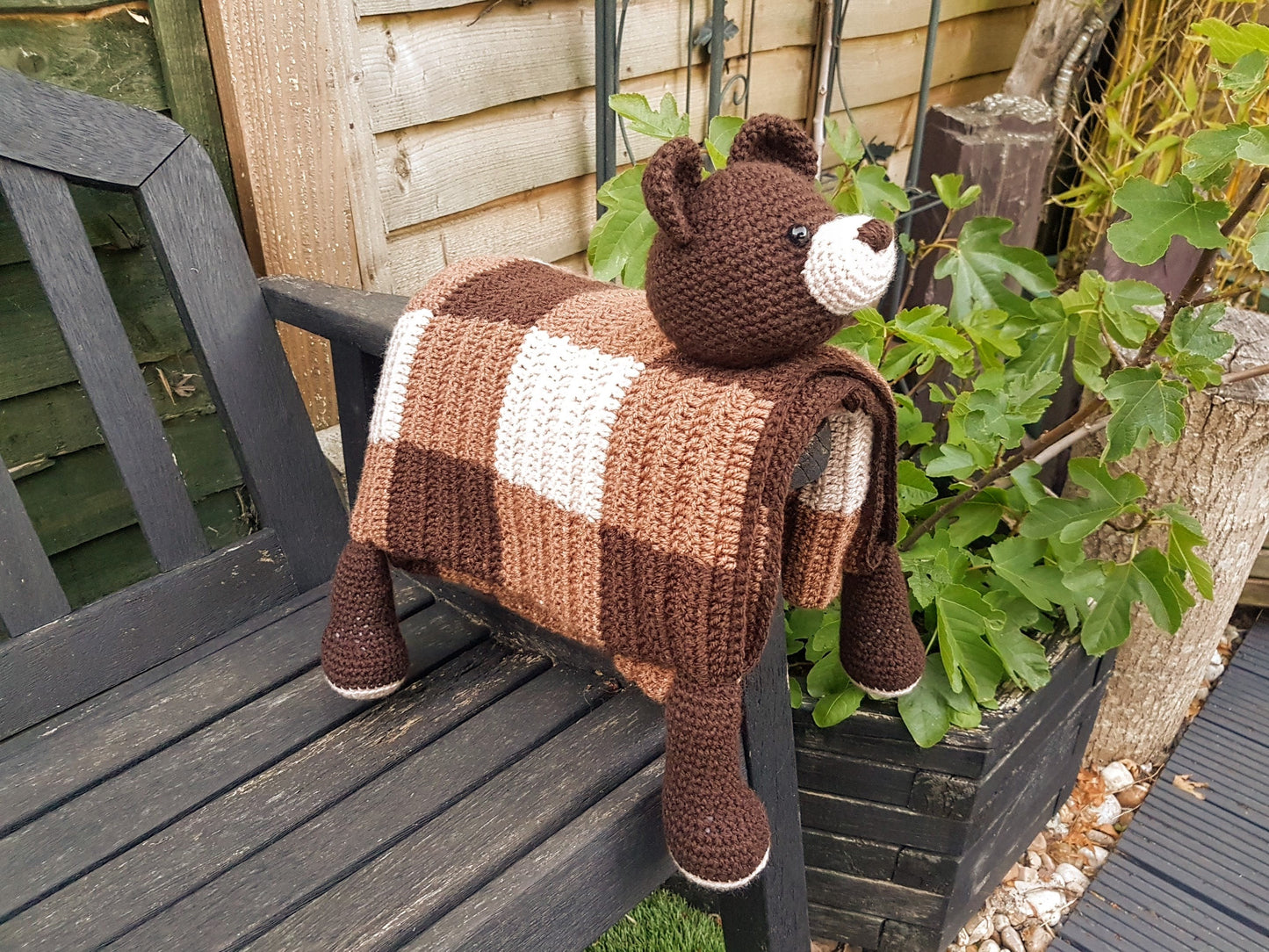 Bear Baby Blanket & Bear Lovey Baby Shower Set Crochet Patterb | Multipurpose Baby Blanket Toy Play Mat, Teddy Security Blanket Baby Shower