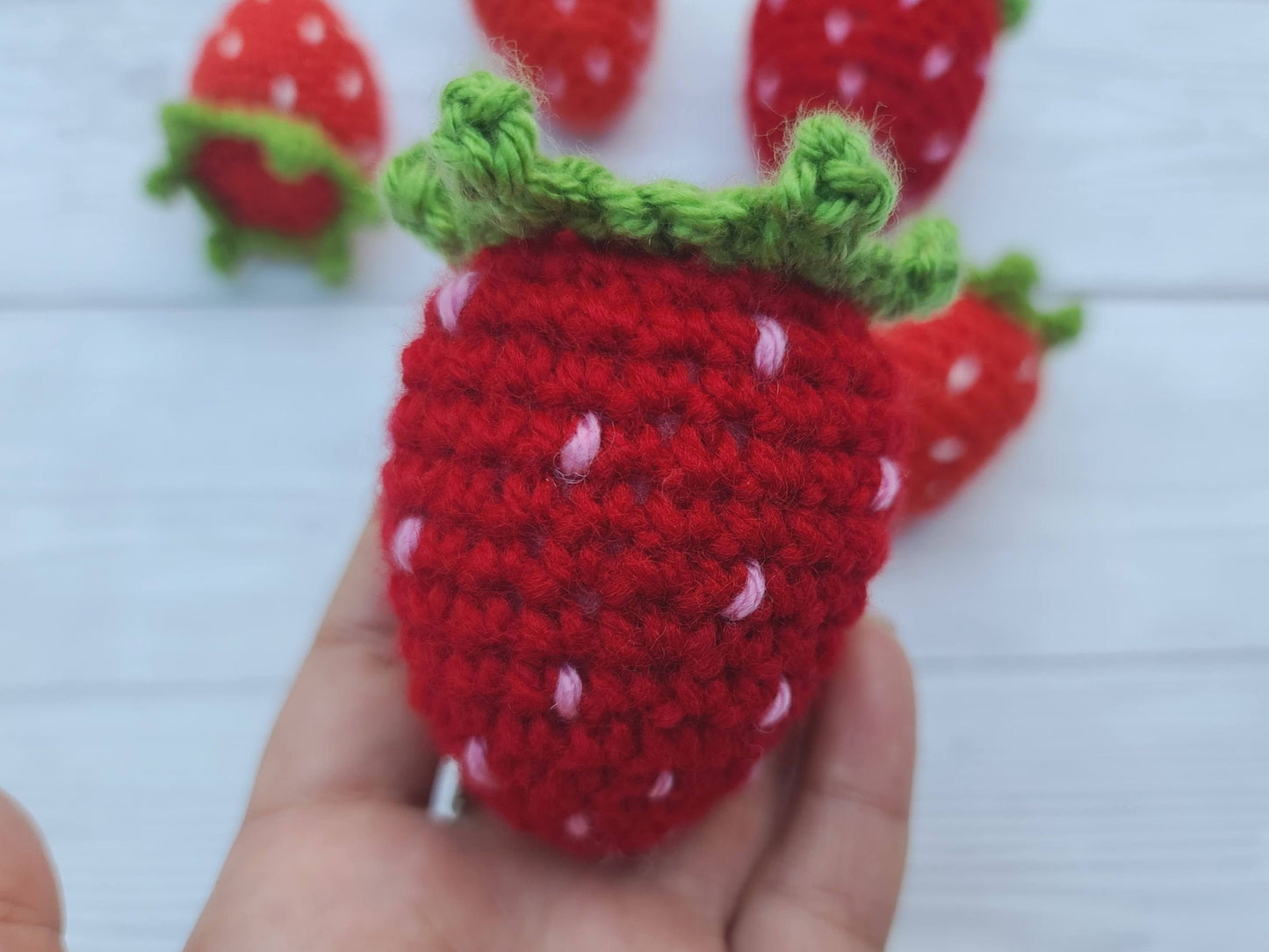 Strawberry Crochet Pattern | Amigurumi Giant Strawberry Pattern Crochet Strawberry Fruit Keychain Pattern Birthday Gift Strawberry Baby Toy