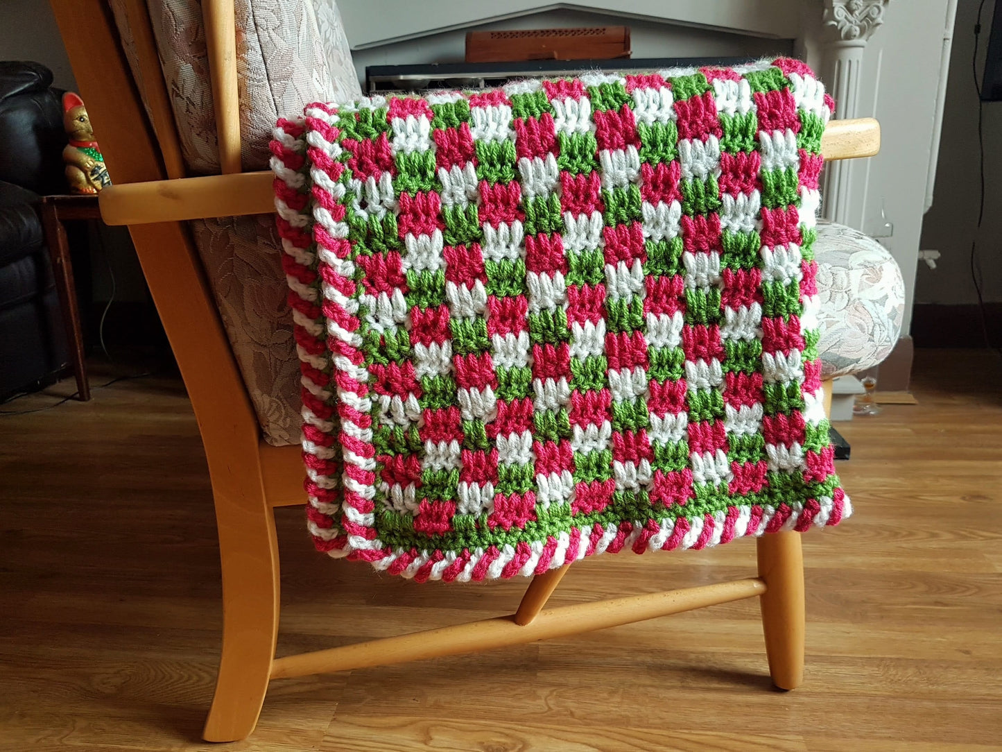Easy Crochet Baby’s First Christmas Blanket Crochet Pattern - Simple Baby Afghan - Nursery Cot Crochet Blanket For Babies - Baby Shower Gift