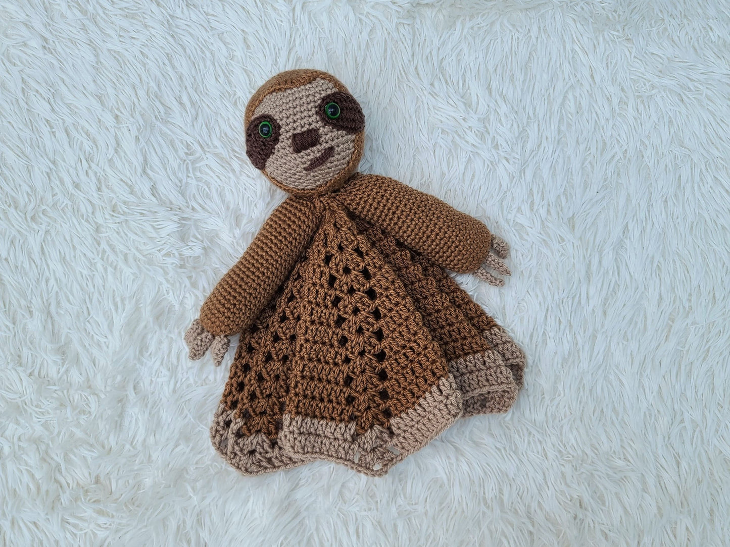 Sloth Baby Blanket & Lovey Baby Shower Set CROCHET PATTERN | Jungle Sloth Cot Blanket + Amigurumi Sloth Comforter Pattern Crochet Baby Gift