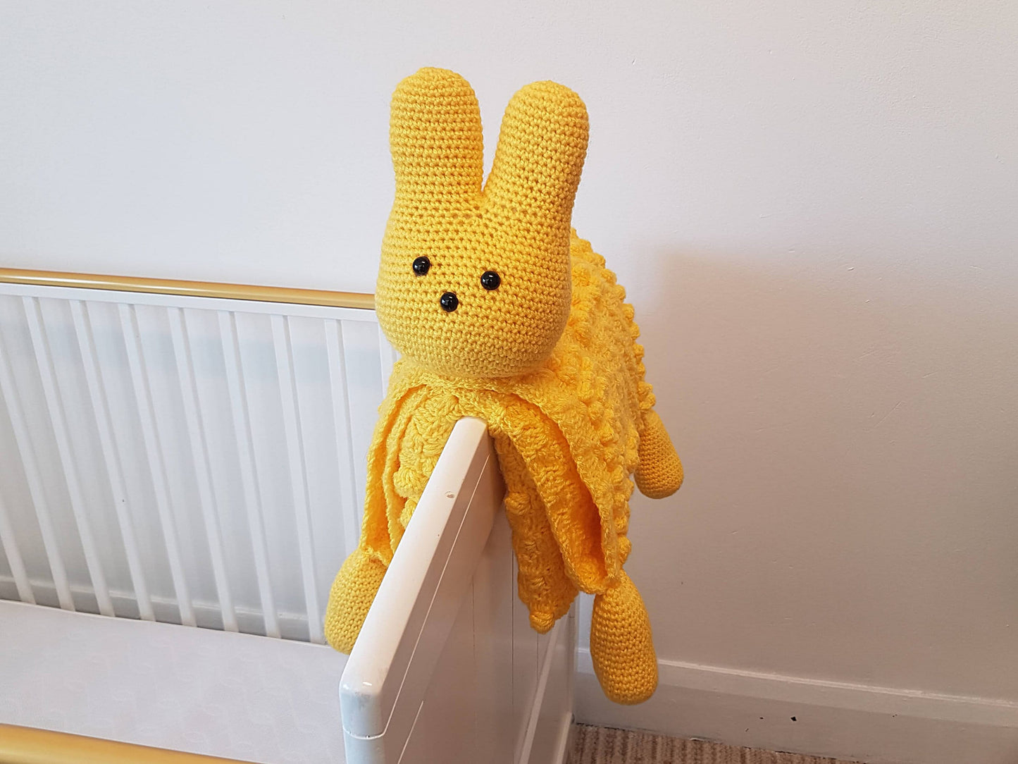 3in1 Easter Peep Bunny Baby Blanket Crochet Pattern | Bunny Blanket Crochet C2C Blanket Baby Shower Gift Yellow Easter Afghan Amigurumi Toy