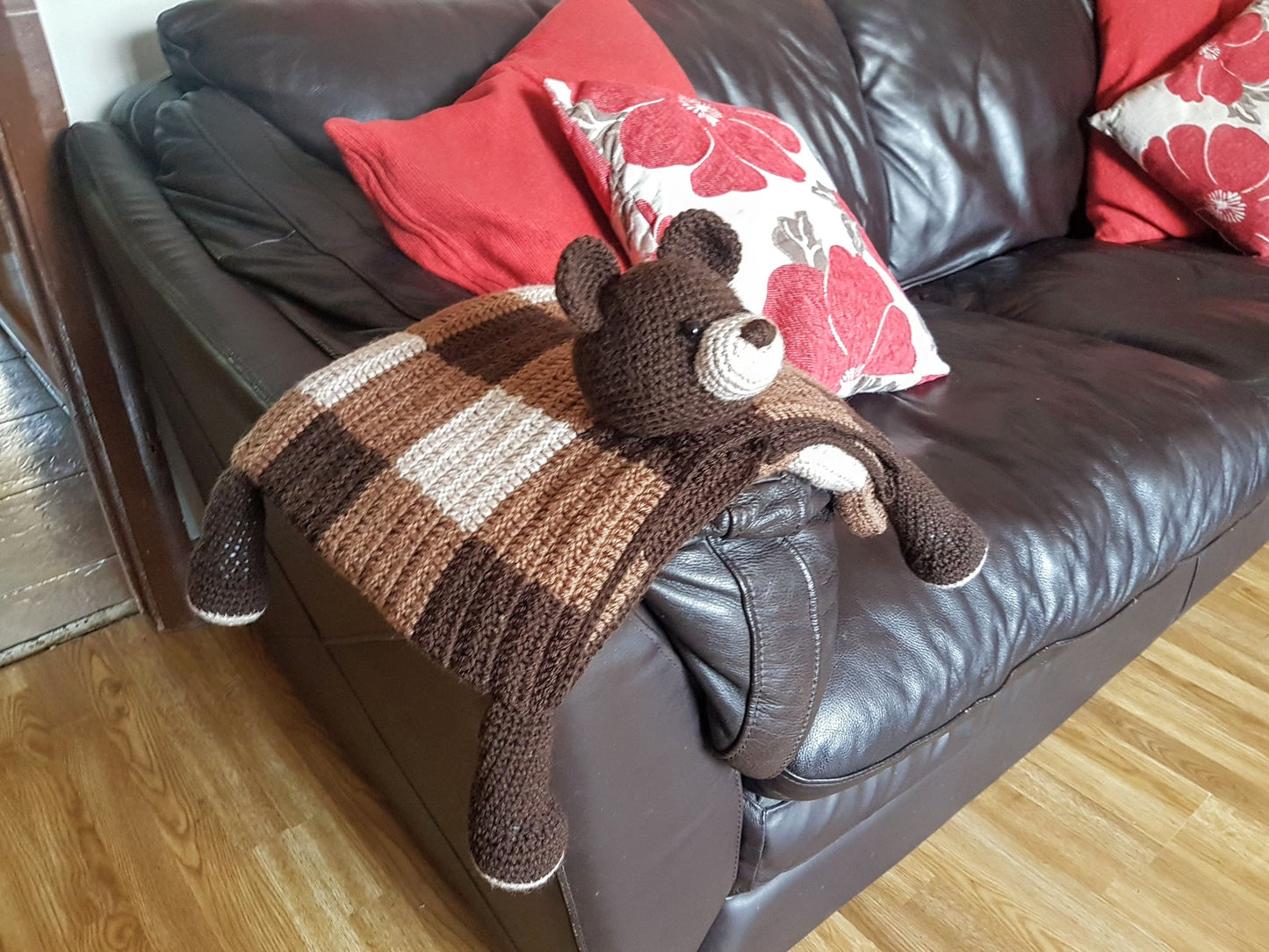 Woodland Bear Baby Blanket Crochet Pattern | Amigurumi Toy Blanket, Teddy Blanket, Crochet Animal Blanket Woodland Nursery, Baby Shower Gift