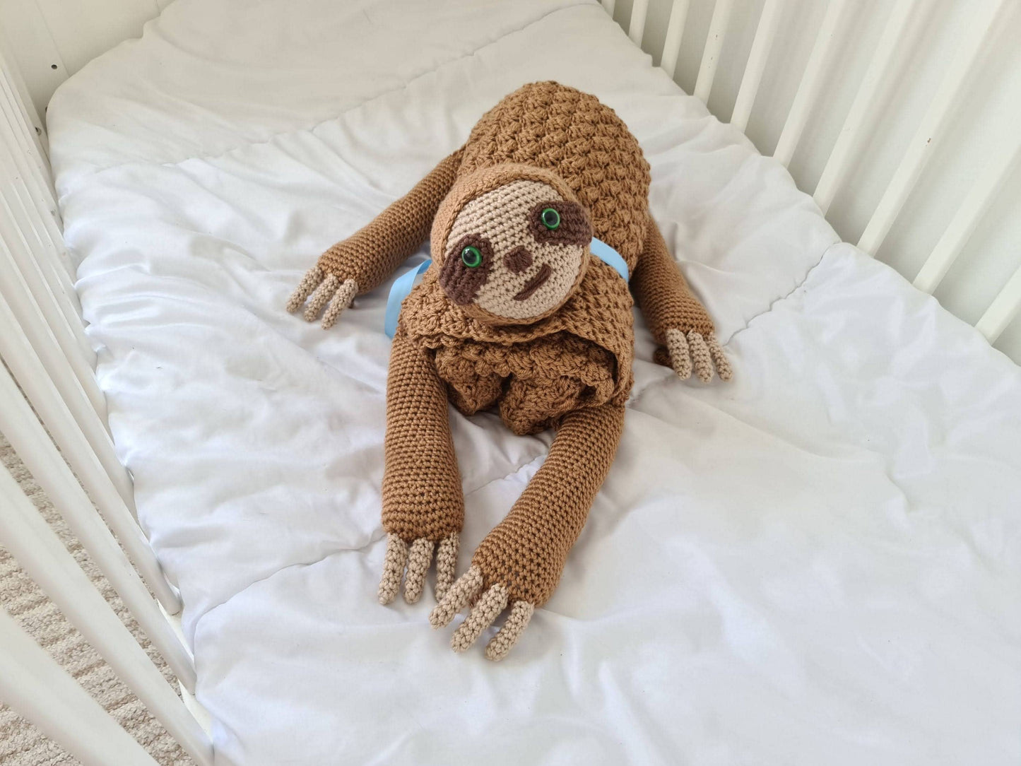 Sloth Baby Blanket & Lovey Baby Shower Set CROCHET PATTERN | Jungle Sloth Cot Blanket + Amigurumi Sloth Comforter Pattern Crochet Baby Gift