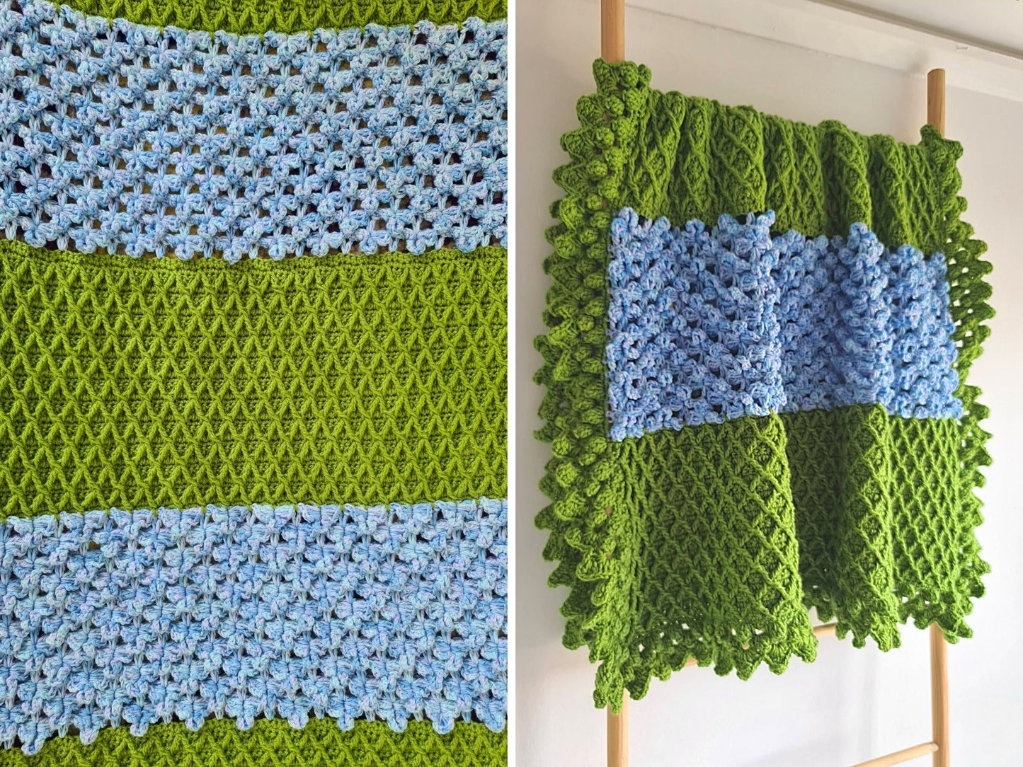 Trellis Flowers Baby Blanket Lapghan Crochet Pattern | Flower Blanket Baby Shower Gift Summer Crochet Afghan Birthday Baby Gift Christmas
