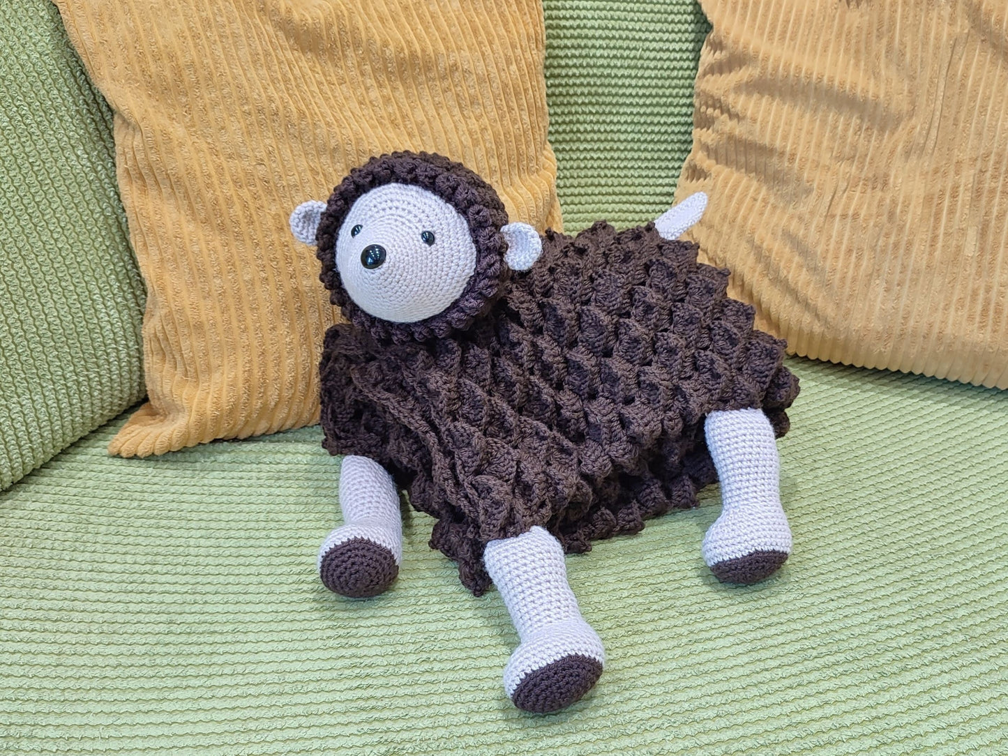 3in1 Woodland Hedgehog Baby Blanket Crochet Pattern Pram Toy Blanket Lovey Hedgehog Bear Baby Shower Baby Gift Birthday Nursery Blanket Toy