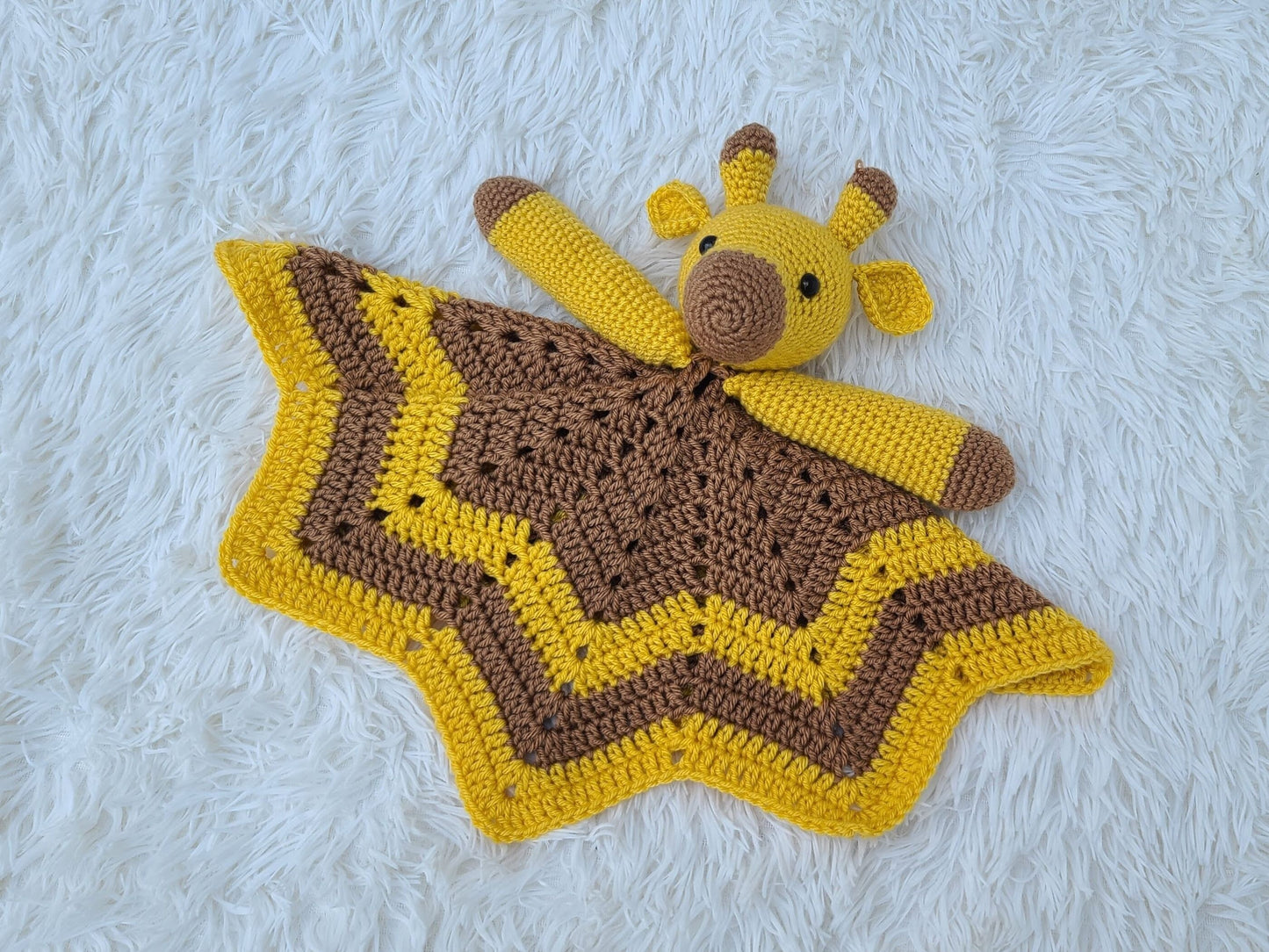 Spotty The Giraffe Lovey Baby Blanket Comforter Security Blanket Crochet Pattern Baby Shower Gift Safari Giraffe Lovey Pattern Amigurumi Toy