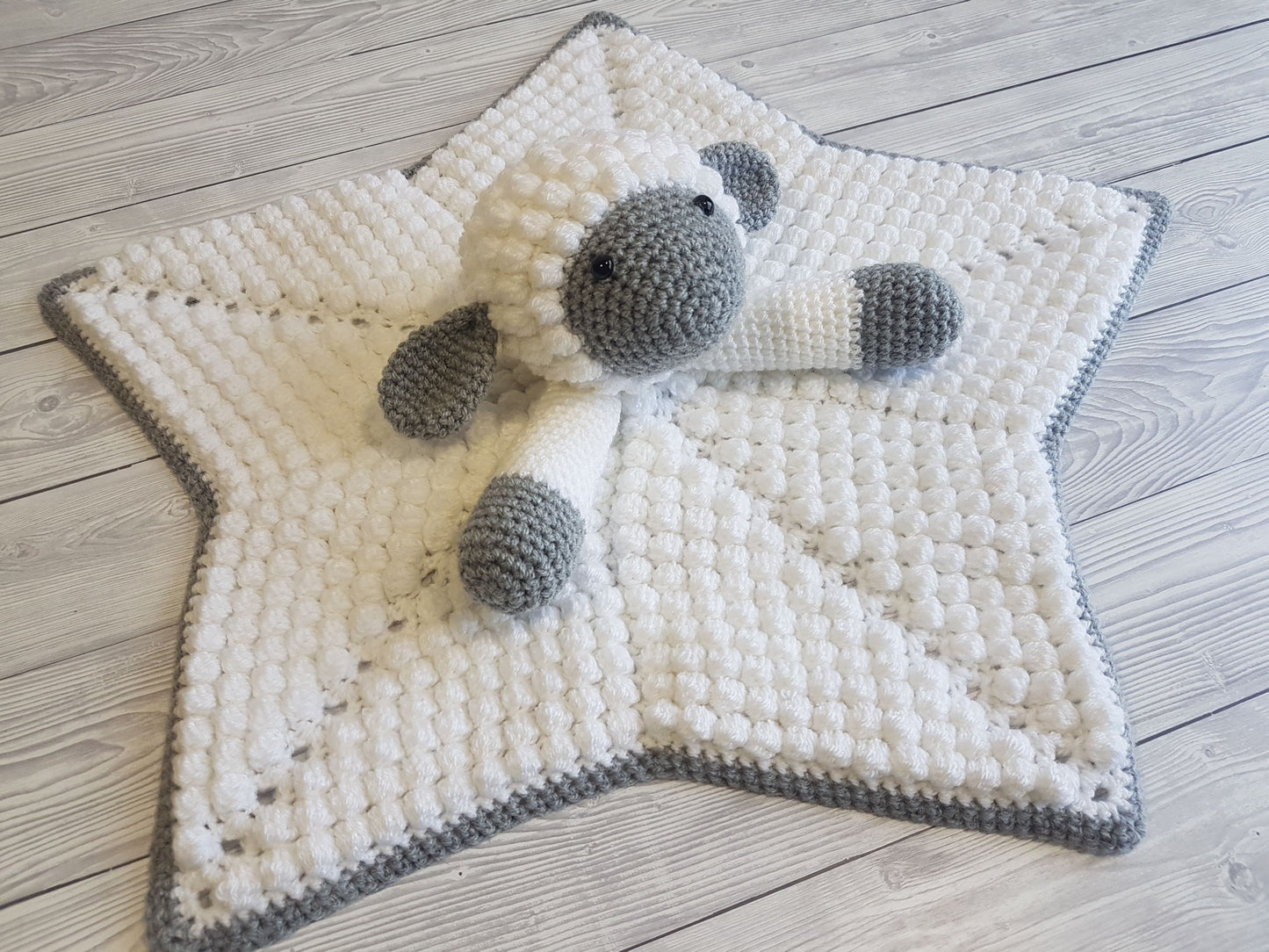 Liam The Lamb Baby Lovey Blanket Comforter Security Blanket Crochet Pattern - Baby Shower Gift - Farm Animals Sheep Lovey - Blankie For Baby