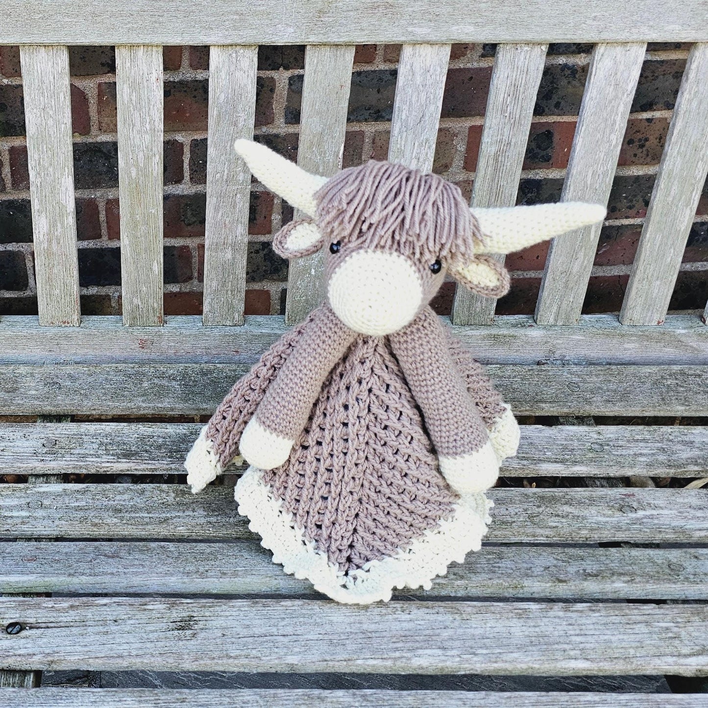 Highland Cow Baby Blanket & Lovey Baby Shower Set Crochet Patterns | Scottish Cow Blanket Toy PlayMat Cow Baby Stroller Blanket Baby Gifts