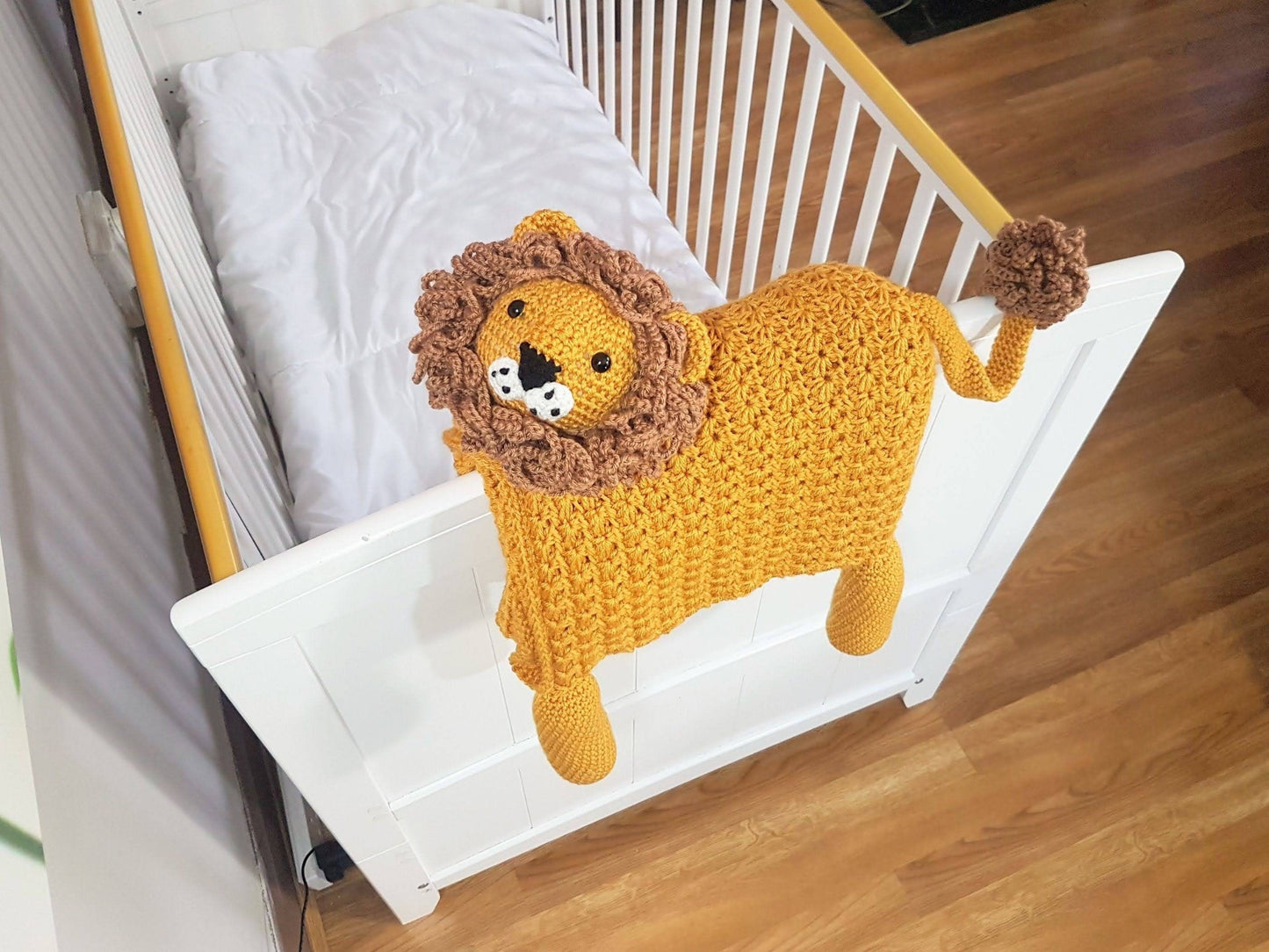 3in1 Safari Lion Folding Baby Blanket Crochet Pattern | Stroller Pram Toy Security Blanket Lovey | Baby Shower Gift For Boy Girl Present Toy