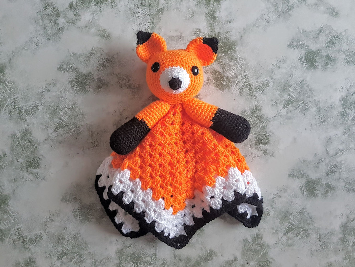 Foxy Fox Lovey Security Blanket Crochet Pattern With A Second Option For Beginners - Woodland Animal Fox Comforter - Baby Shower Gift