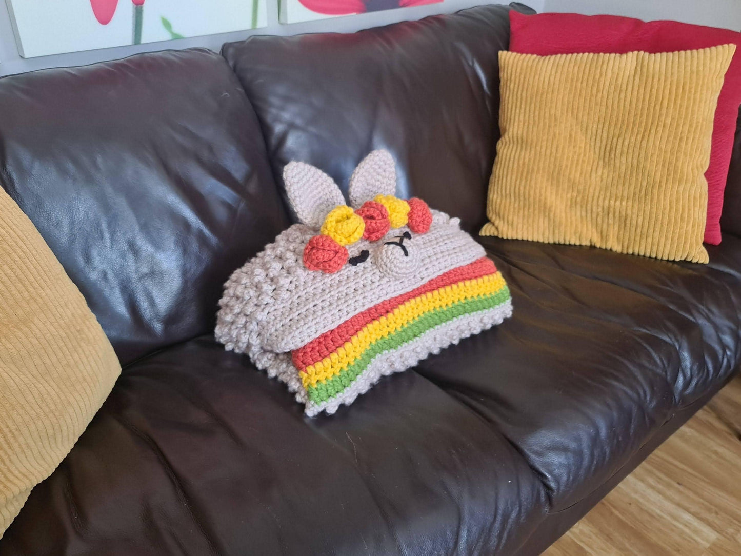 2in1 Hooded Llama Blanket Crochet Pattern | Kids Adults Llama Hooded Afghan | Wearable Blanket Christmas Birthday Gift Alpaca Blanket Throw
