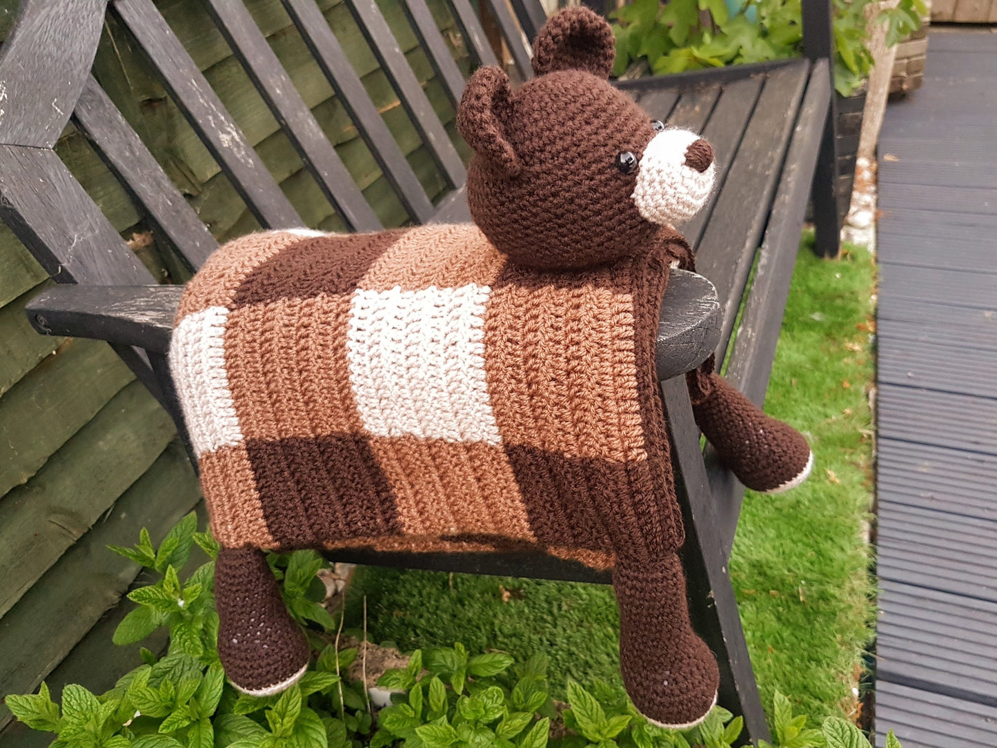 Woodland Bear Baby Blanket Crochet Pattern | Amigurumi Toy Blanket, Teddy Blanket, Crochet Animal Blanket Woodland Nursery, Baby Shower Gift