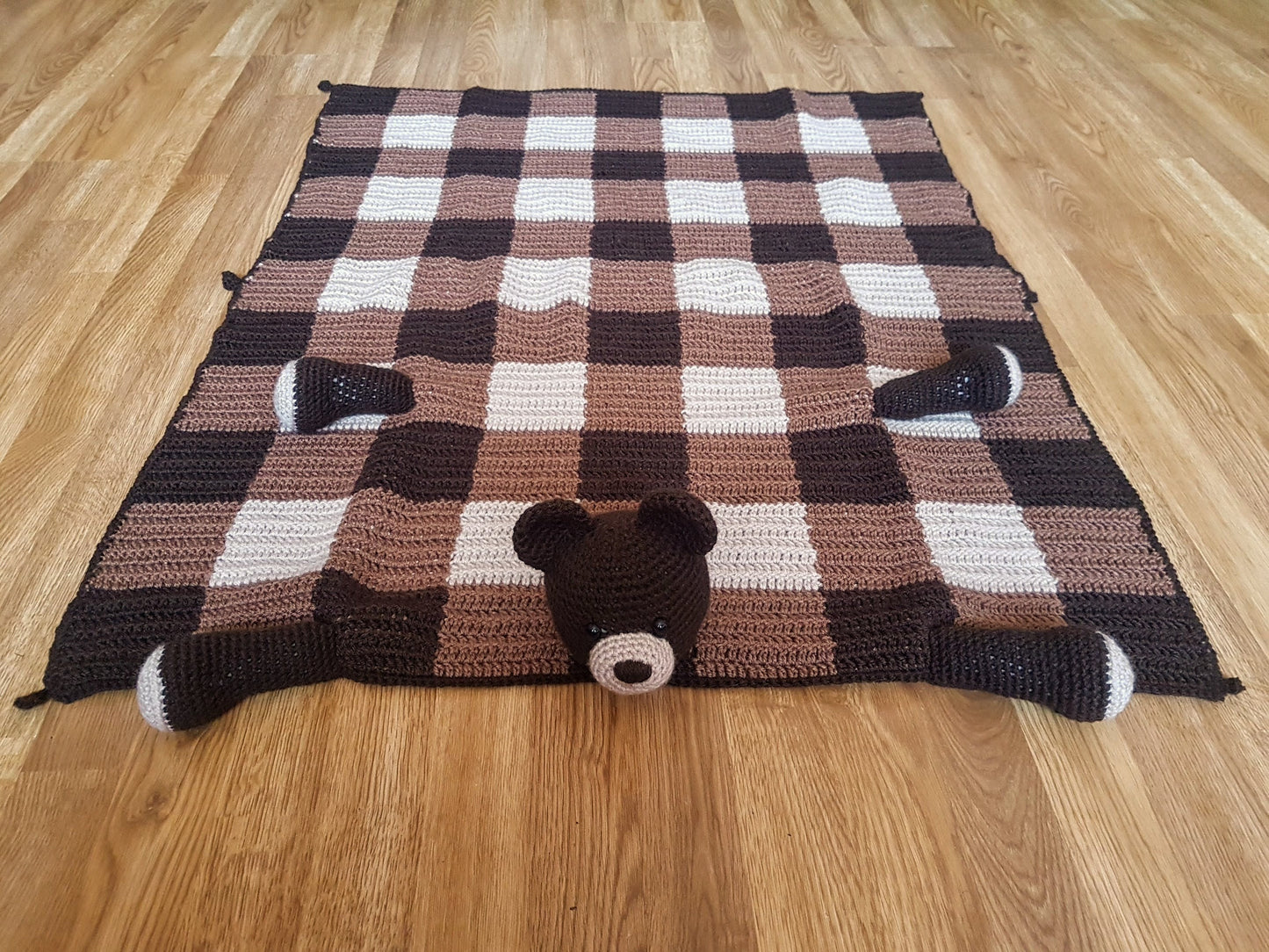 Bear Baby Blanket & Bear Lovey Baby Shower Set Crochet Patterb | Multipurpose Baby Blanket Toy Play Mat, Teddy Security Blanket Baby Shower