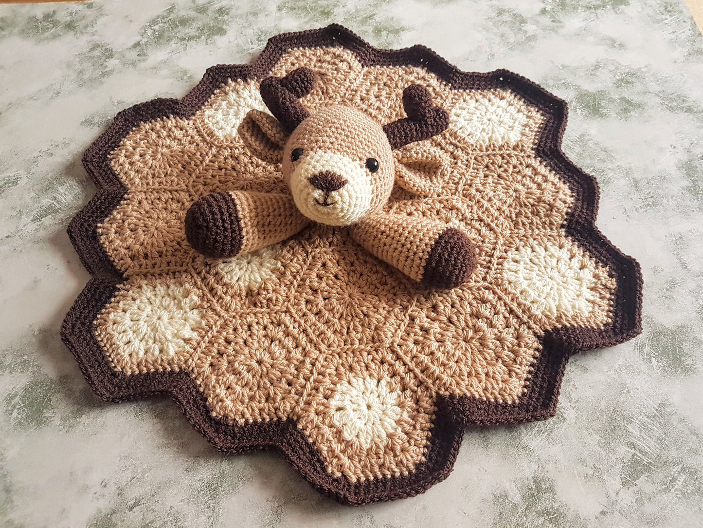 Deer Baby Blanket & Deer Lovey Baby Shower Set Crochet Patterns | Animal Baby Blanket Amigurumi Deer Snuggler Deer Blanket Baby Shower Gift