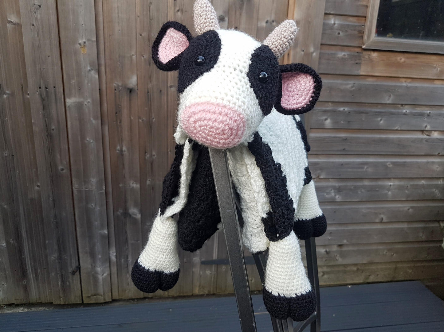 3in1 Farm Cow Folding Baby Blanket Crochet Pattern | C2C Graphghan Cow Print | Pram Crochet Blanket Toy Lovey | Baby Shower Gift | Birthday