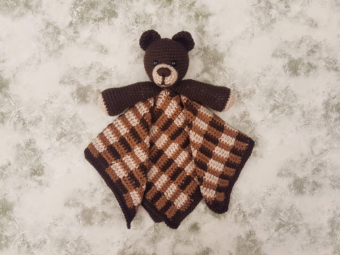 Bear Baby Blanket & Bear Lovey Baby Shower Set Crochet Patterb | Multipurpose Baby Blanket Toy Play Mat, Teddy Security Blanket Baby Shower