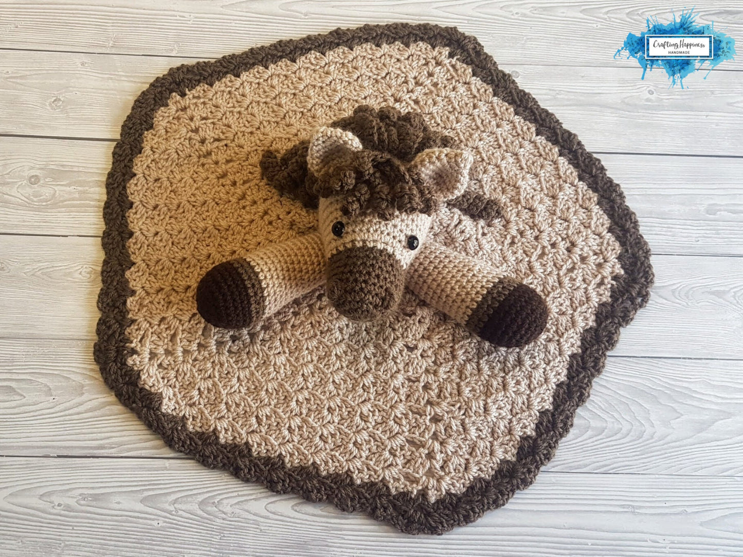 Harry & Harriet Horse Lovey Blanket Crochet Patterns | Comforter Security Blanket Baby Shower Gift | Farm Animals Baby Lovey Cuddle Play Toy