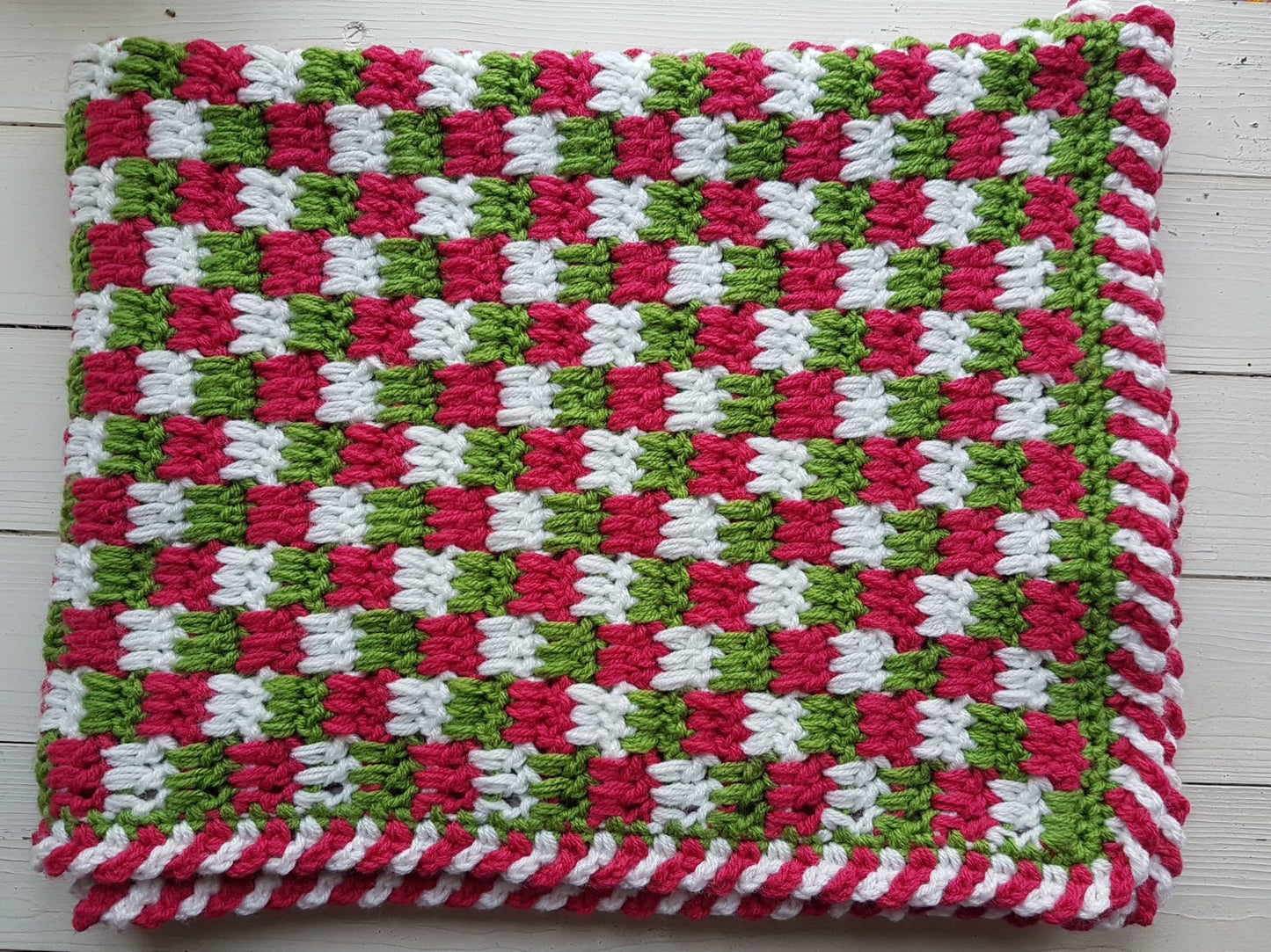 Easy Crochet Baby’s First Christmas Blanket Crochet Pattern - Simple Baby Afghan - Nursery Cot Crochet Blanket For Babies - Baby Shower Gift