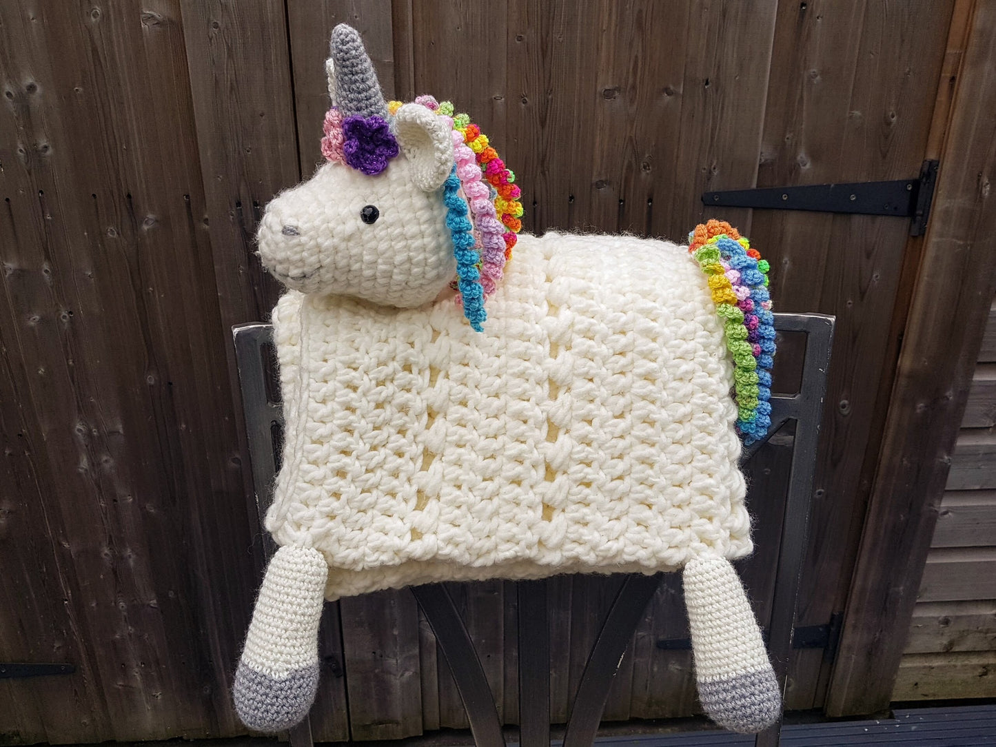 Unicorn Baby Blanket & Unicorn Lovey Baby Shower Set CROCHET PATTERN Multipurpose Baby Blanket Toy Play Mat Cot Blanket Baby Security Blanke