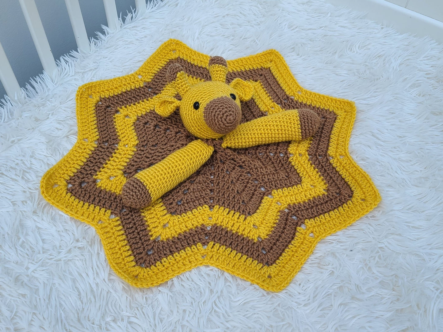 Spotty The Giraffe Lovey Baby Blanket Comforter Security Blanket Crochet Pattern Baby Shower Gift Safari Giraffe Lovey Pattern Amigurumi Toy