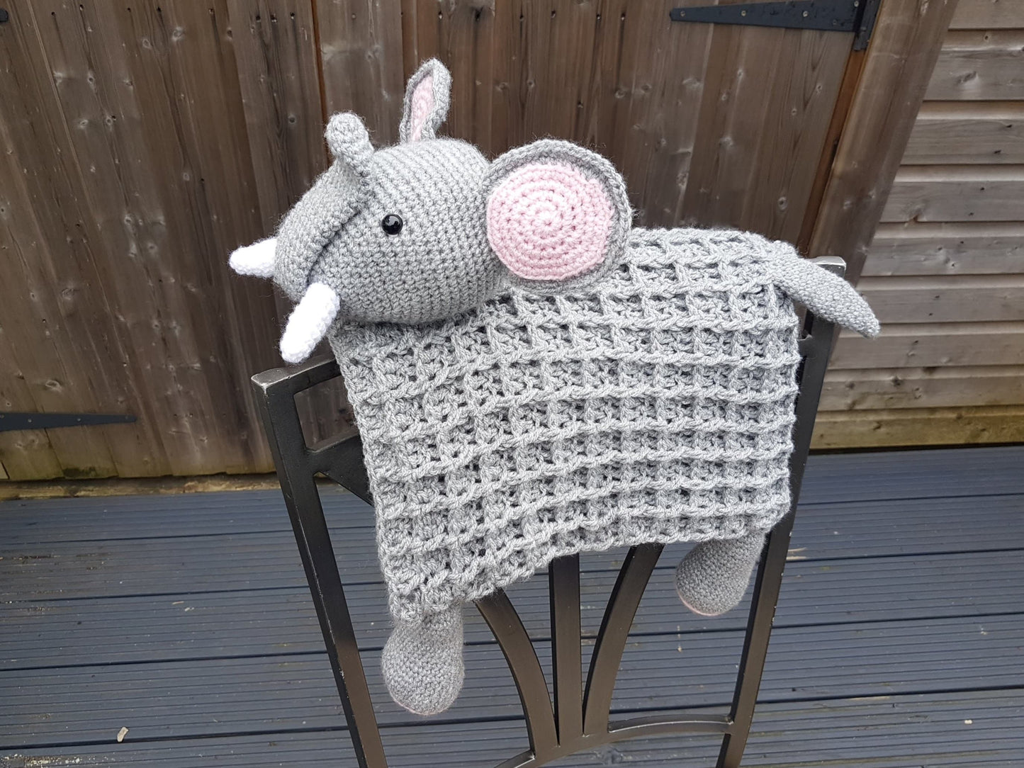 3in1 Safari Elephant Baby Blanket Crochet Pattern | Elephant Amigurumi Blanket Cuddle Play Blanket, Safari Nursery Blanket Baby Shower Gift
